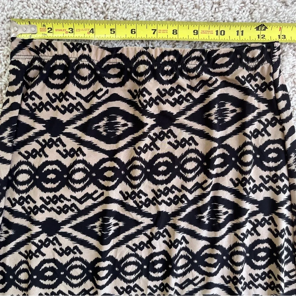 Womens Y2K Maxi Slip Skirt Size Large Geometric Tribal Long Vintage Pull‎ On